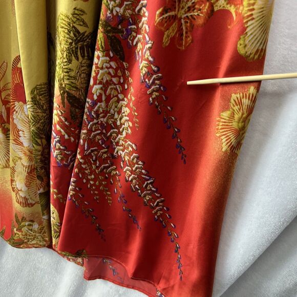 Natori Silk Slip Casual Fancy Tank Sleeveless Boho Japanese Bright Color Dress - Picture 11 of 16